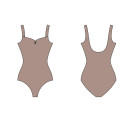 Tanztrikot Damen breite Träger gerafft FAUSTINE Wear Moi