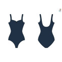 Tanztrikot Damen breite Träger gerafft FAUSTINE Wear Moi