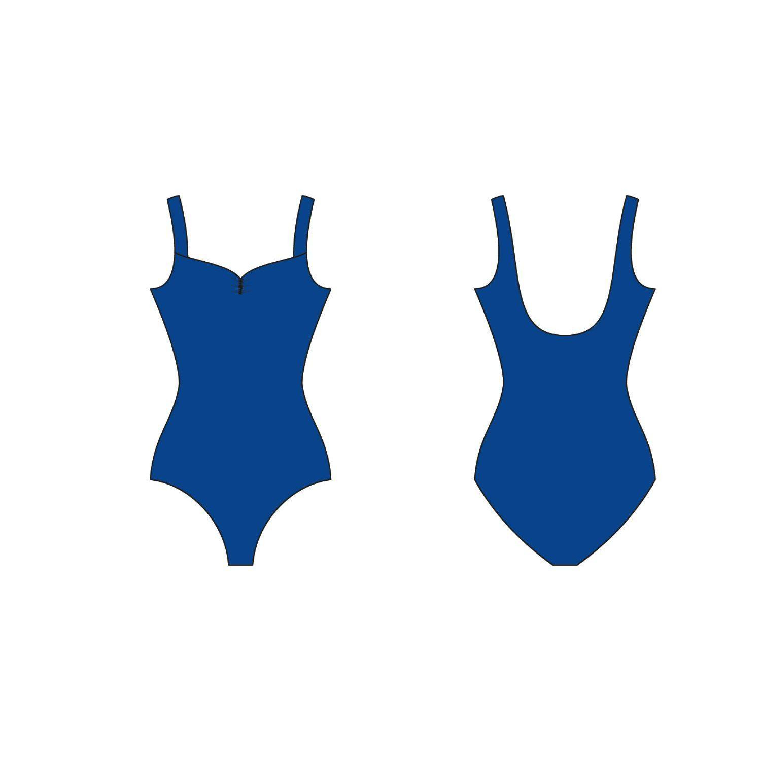 Tanztrikot Damen breite Träger gerafft FAUSTINE Wear Moi