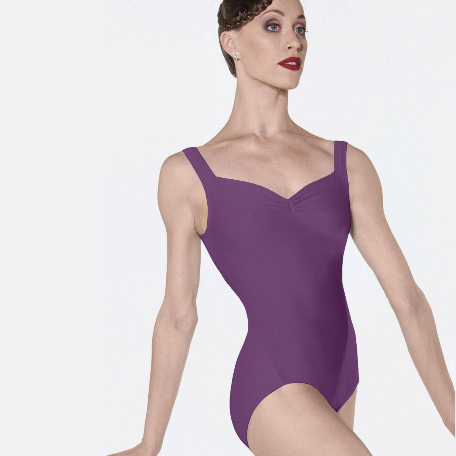 Tanztrikot Damen breite Träger gerafft FAUSTINE Wear Moi