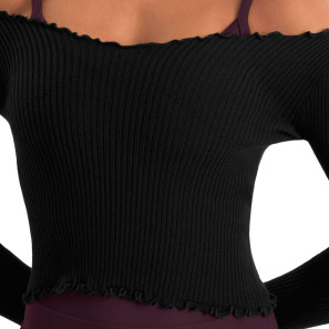 geripptes Warmup-Top off-shoulder M30024L Mirella Adagio