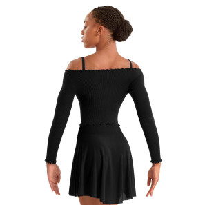 geripptes Warmup-Top off-shoulder M30024L Mirella Adagio