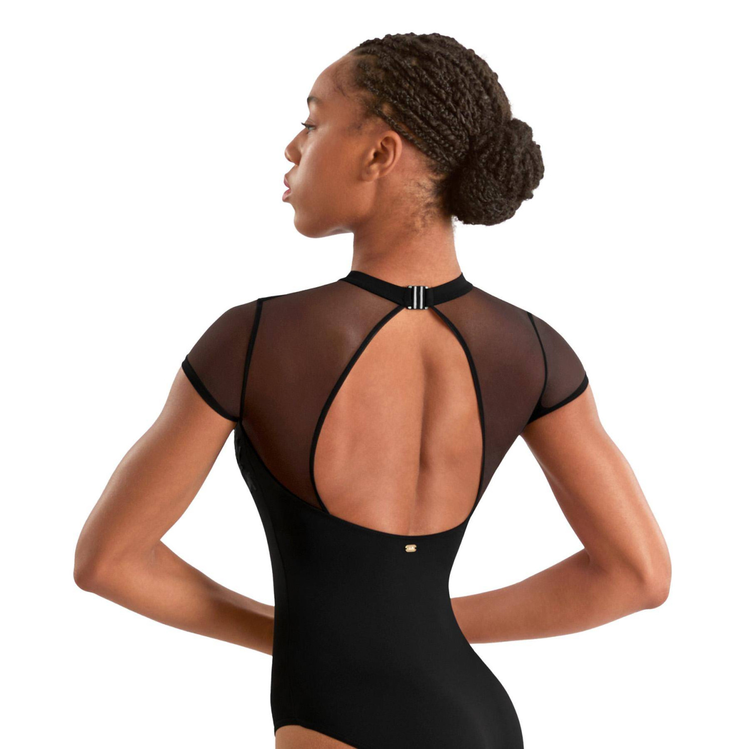 Trikot kurzarm mock neck mit Stickerei M20011LM Mirella Adagio