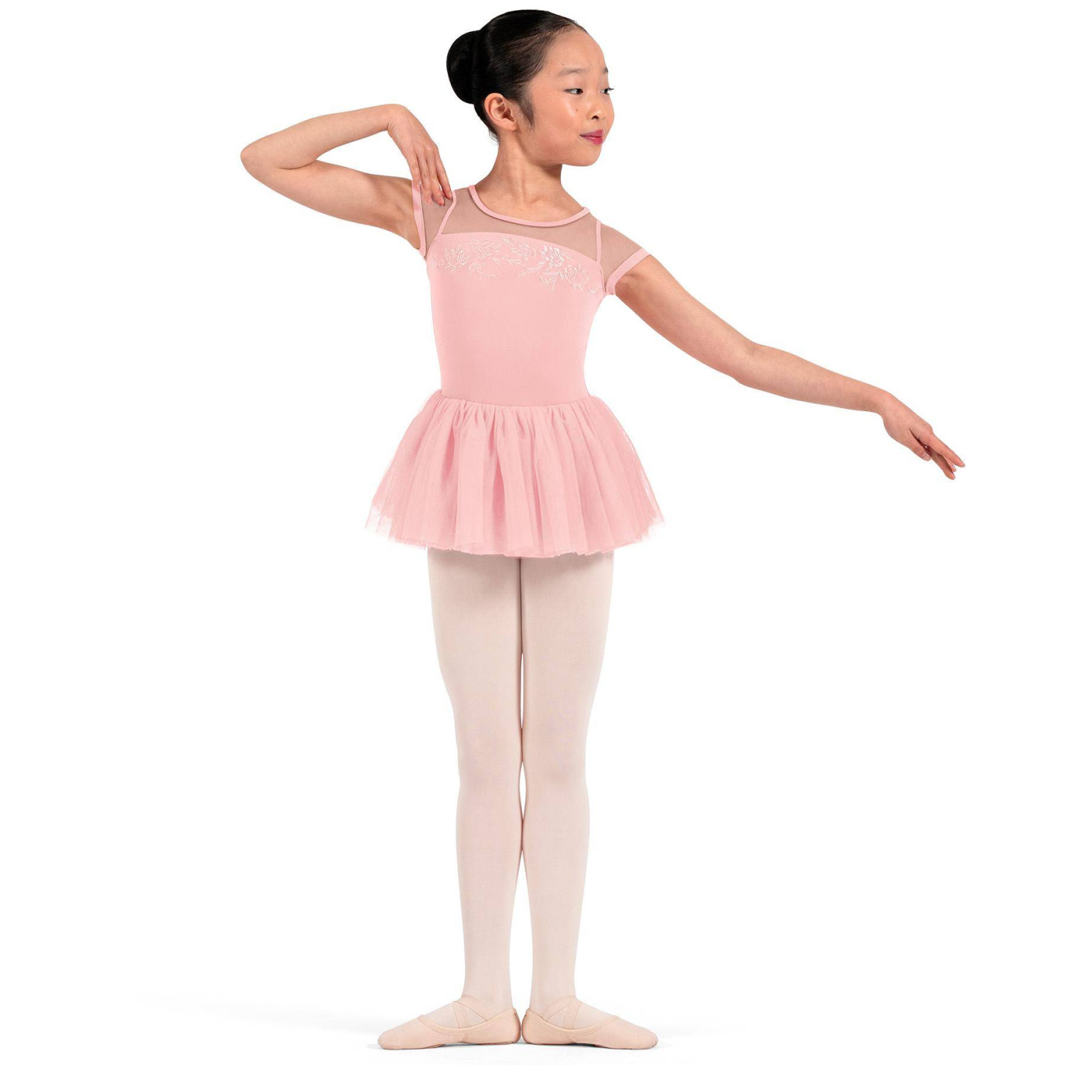 Trikot kurzarm mit Blumenstickerei M20012C Mirella Adagio