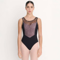 Ballett-Body mit floralem Flocktüll und breiten Trägern 31741 Intermezzo 