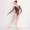 Ballett-Body mit langen Ärmeln, Samt und Tüll 31747 Intermezzo
