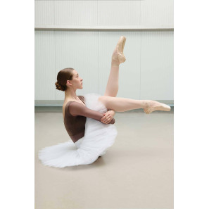 Ballett-Body mit langen Ärmeln, Samt und Tüll 31747 Intermezzo