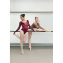 Ballett-Body mit langen Ärmeln, Samt und Tüll 31747 Intermezzo