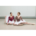 Ballett-Body mit langen Ärmeln, Samt und Tüll 31747 Intermezzo