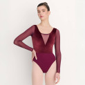 Ballett-Body mit langen Ärmeln, Samt und Tüll 31747 Intermezzo