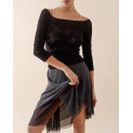 Doppellagiger Wickelrock reversibel D0604RN Repetto