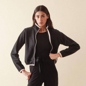Kurze Fleece-Jacke mit Reissverschluss S0776 Repetto