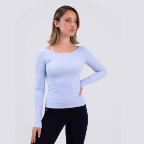 Top langarm mit Boot-Ausschnitt und Crisscross Gardenia 6660 von Intermezzo