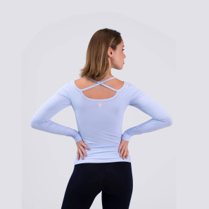 Top langarm mit Boot-Ausschnitt und Crisscross Gardenia 6660 von Intermezzo