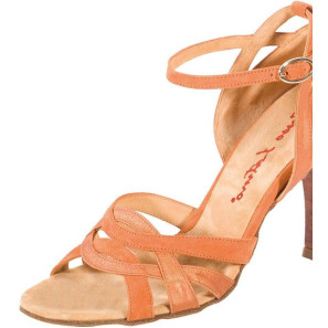 T111 Latin Tanzschuh aus Velours Leder von Rosso Latino im Ballett Shop