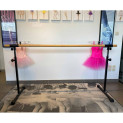 BB-02 Freistehende Ballettstange mit Holzhandlauf 2m lang im Ballett Shop
