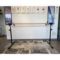 BB-02 Freistehende Ballettstange mit Holzhandlauf 2m lang im Ballett Shop