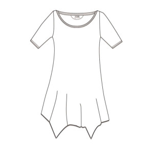 Asymmetrische Tunika Tanz Kleid BAKIS von Temps Danse im Ballett Shop