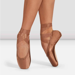 ESO160L-TAN-BLK Spitzenschuh European Balance von Bloch - Für Anfänger bis Profitänzer - Im Ballett Shop