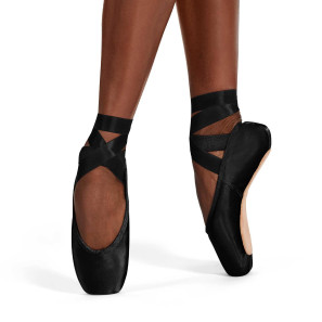 ESO160L-TAN-BLK Spitzenschuh European Balance von Bloch - Für Anfänger bis Profitänzer - Im Ballett Shop