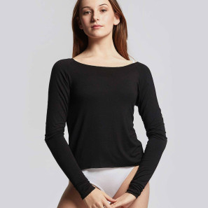 Langärmliges Tanz Top aus Bambus Viscose BALTIK von Temps Danse