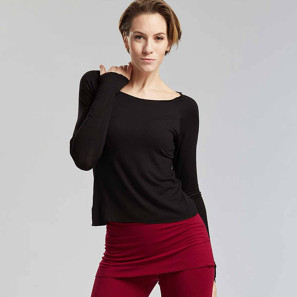 Langärmliges Tanz Top aus Bambus Viscose BALTIK von Temps Danse
