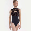 Ärmelloses Stehkragen Trikot mit beflocktem Mesh 31637 Intermezzo im Ballett Shop