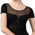Trikot kurzarm V-Rücken geflochten L9242 Bloch | Ballett Shop Zürich