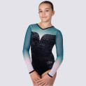 Turnanzug Samt langarm Ombre-Mesh 1610 AGIVA | Ballett Shop Zürich