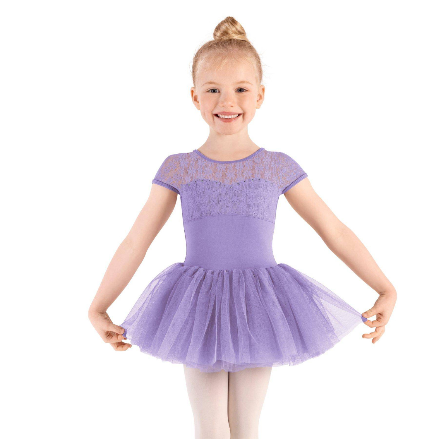 Trikot Kinder mit Tutu und beflocktem Mesh M1564C Bloch Mirella Majesty