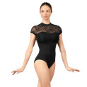 Trikot Damen kurzarm hochgeschlossen Spitzeneinsatz M5109LM Bloch Mirella Majesty