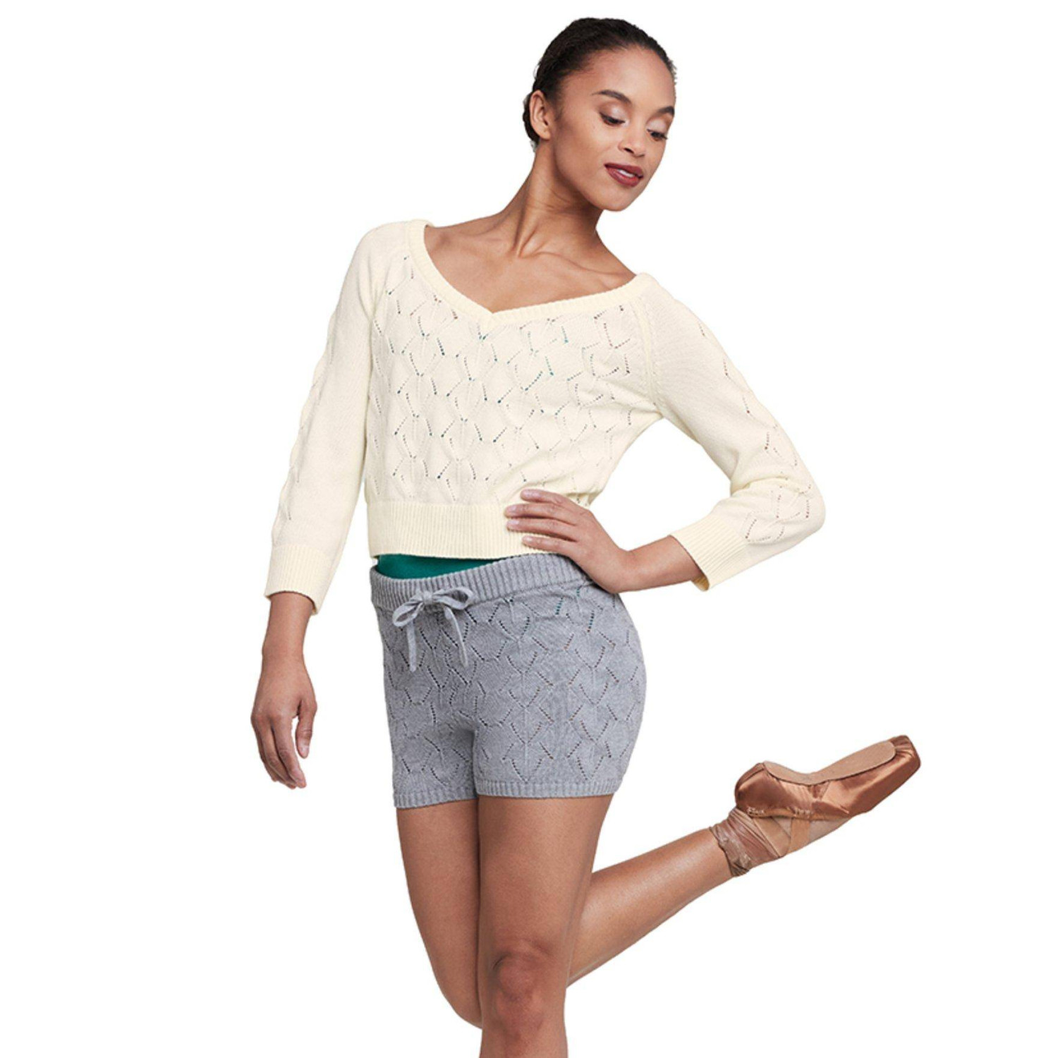 Pullover Sweater V-Ausschnitt 3/4 Baumwolle Z5206 Bloch Holiday 