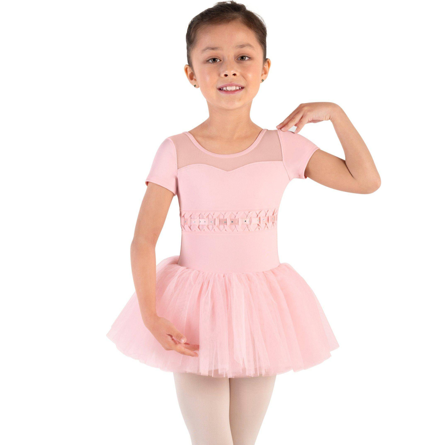 Tanzdress Kinder mit Tutu Meshausschnitt Flechtdetail Daliah CL9262 Bloch Twist