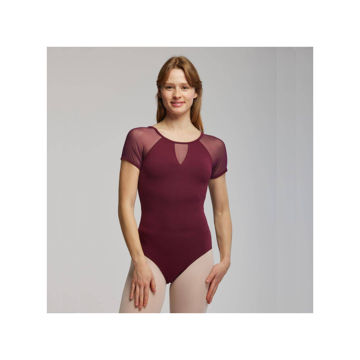 Trikot mit kurzen Tüllärmeln DAYA von Temps Danse | Ballett Shop