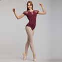 Trikot mit kurzen Tüllärmeln DAYA von Temps Danse | Ballett Shop