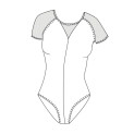 Trikot mit kurzen Tüllärmeln DAYA von Temps Danse | Ballett Shop