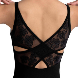 Kindertrikot Camisole Sweetheart Stickerei Rücken Jazz CL70004 Bloch Camellia