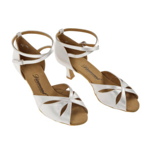 Tanzschuhe / Brautschuhe Damen Standard- Latin 141-077-092-Y – Satin Weiss - VarioSpin® Diamant im Ballett Shop