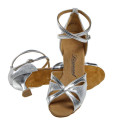 Tanzschuh silber mit Wildledersohle von Diamant | Ballett Shop Zürich