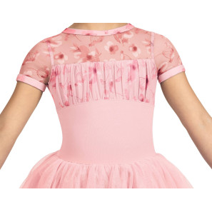 Tanzdress mit gemustertem Mesh von Bloch | Ballett Shop Zürich