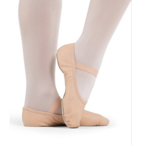 Ballettschuhe Kinder Leder ganze Sohle mit Gummizug Luna V100C Capezio