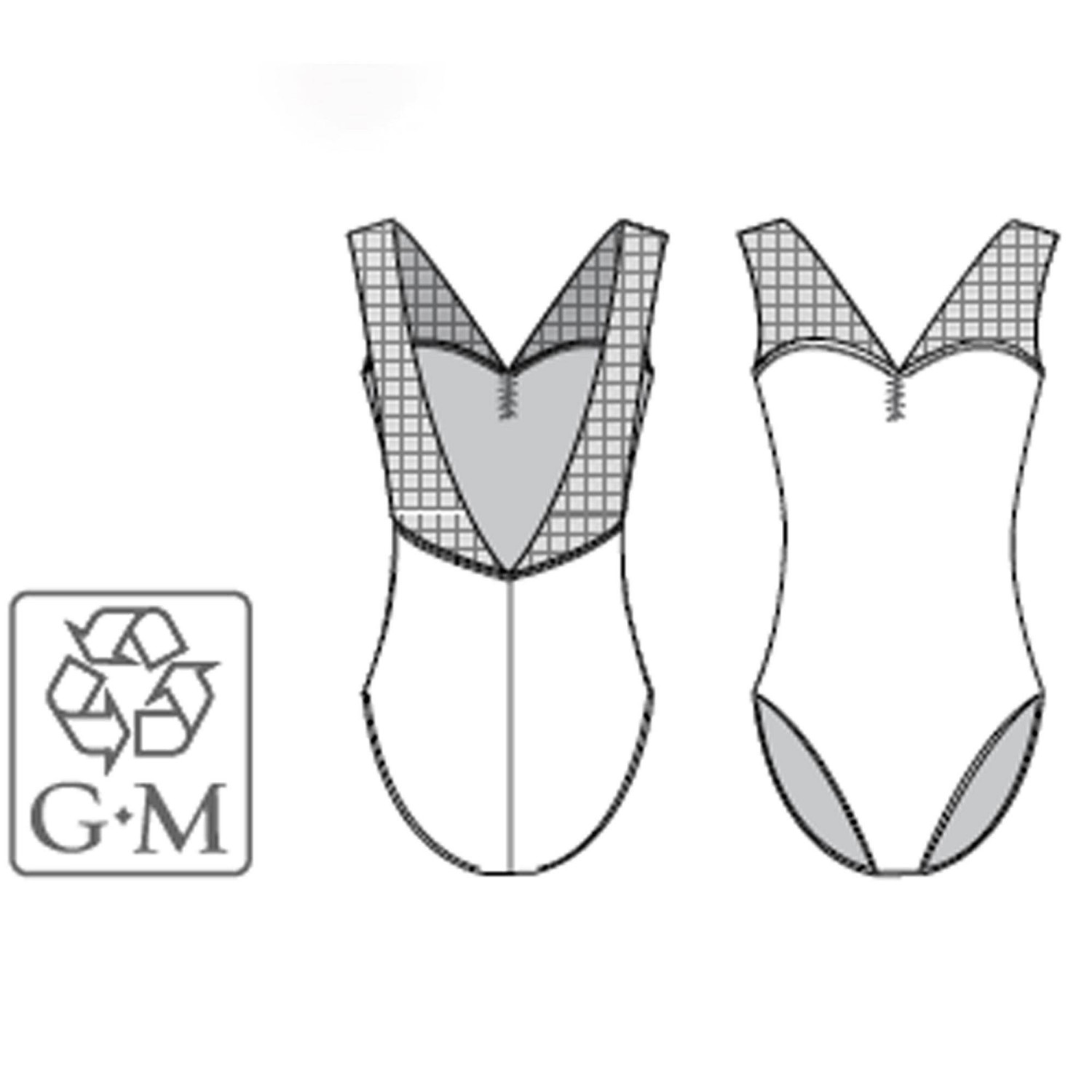 Gerafftes Tank Trikot AL-131 MADAME X Gaynor Minden im Ballett Shop Zürich