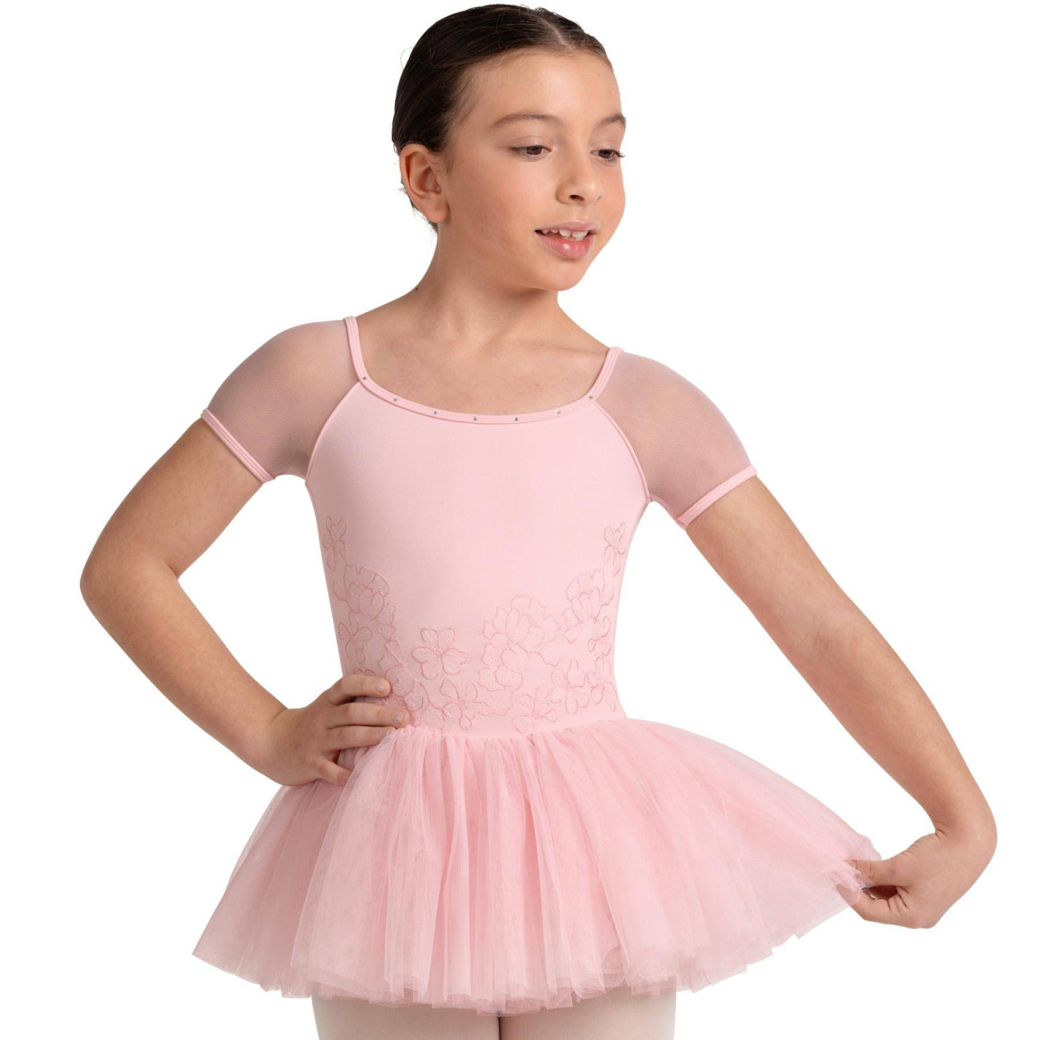 Kindertrikot kurzarm mit Tutu Lucy CL20002 Bloch Camellia