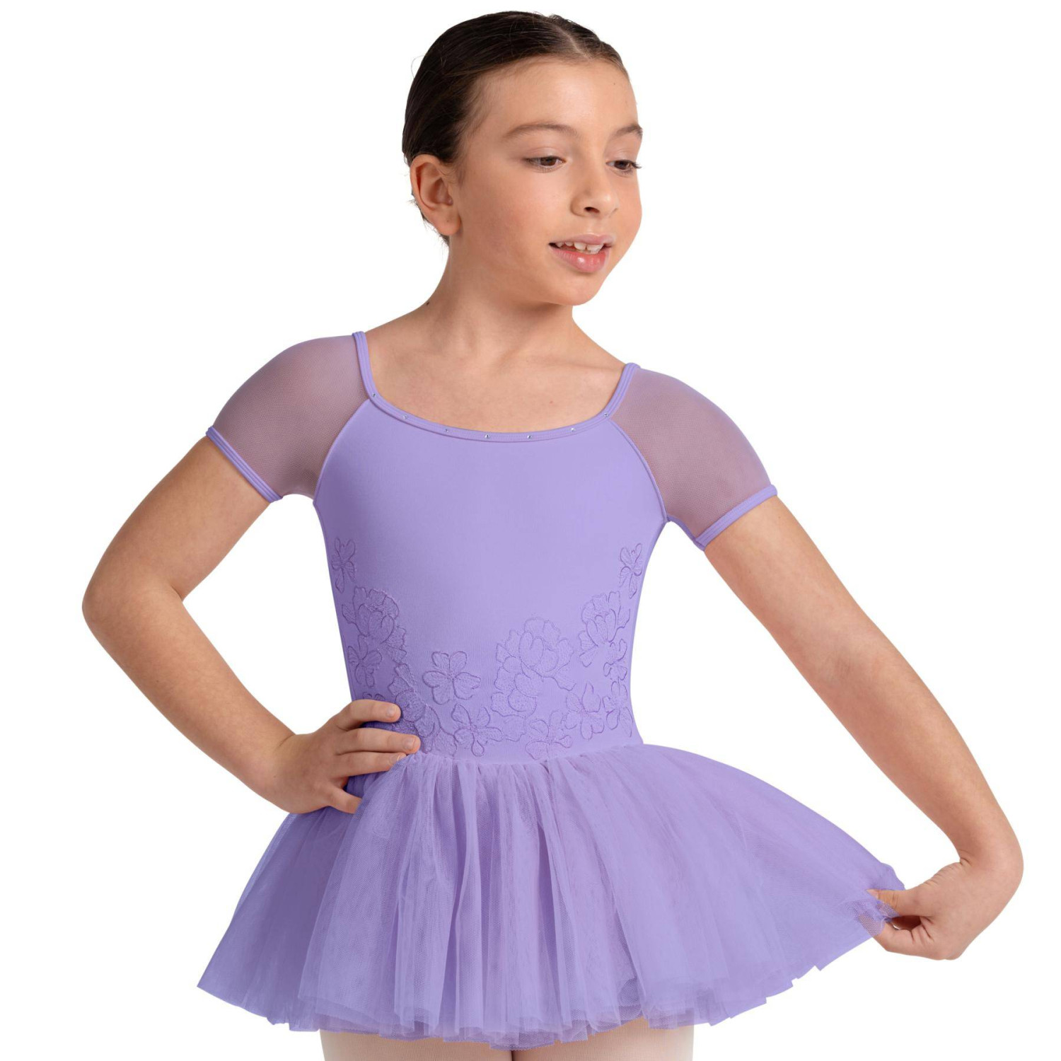 Kindertrikot kurzarm mit Tutu Lucy CL20002 Bloch Camellia