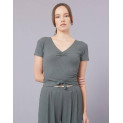 Reversibles Wickeltop in Ripp-Optik ROBYN Temps Danse im Ballett Shop
