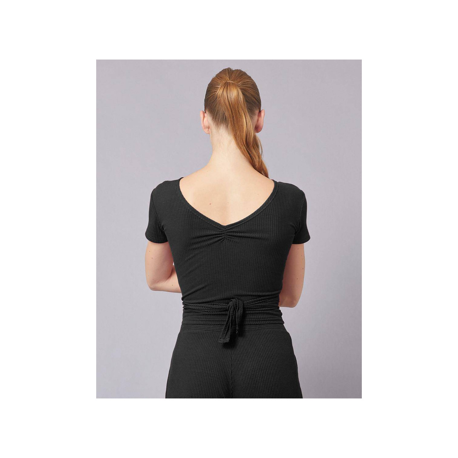 Reversibles Wickeltop in Ripp-Optik ROBYN Temps Danse im Ballett Shop