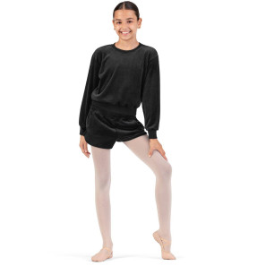 Velvet-Pullover mit Crewneck-Ausschnitt Lily CZ30016 Bloch Velvet Touch