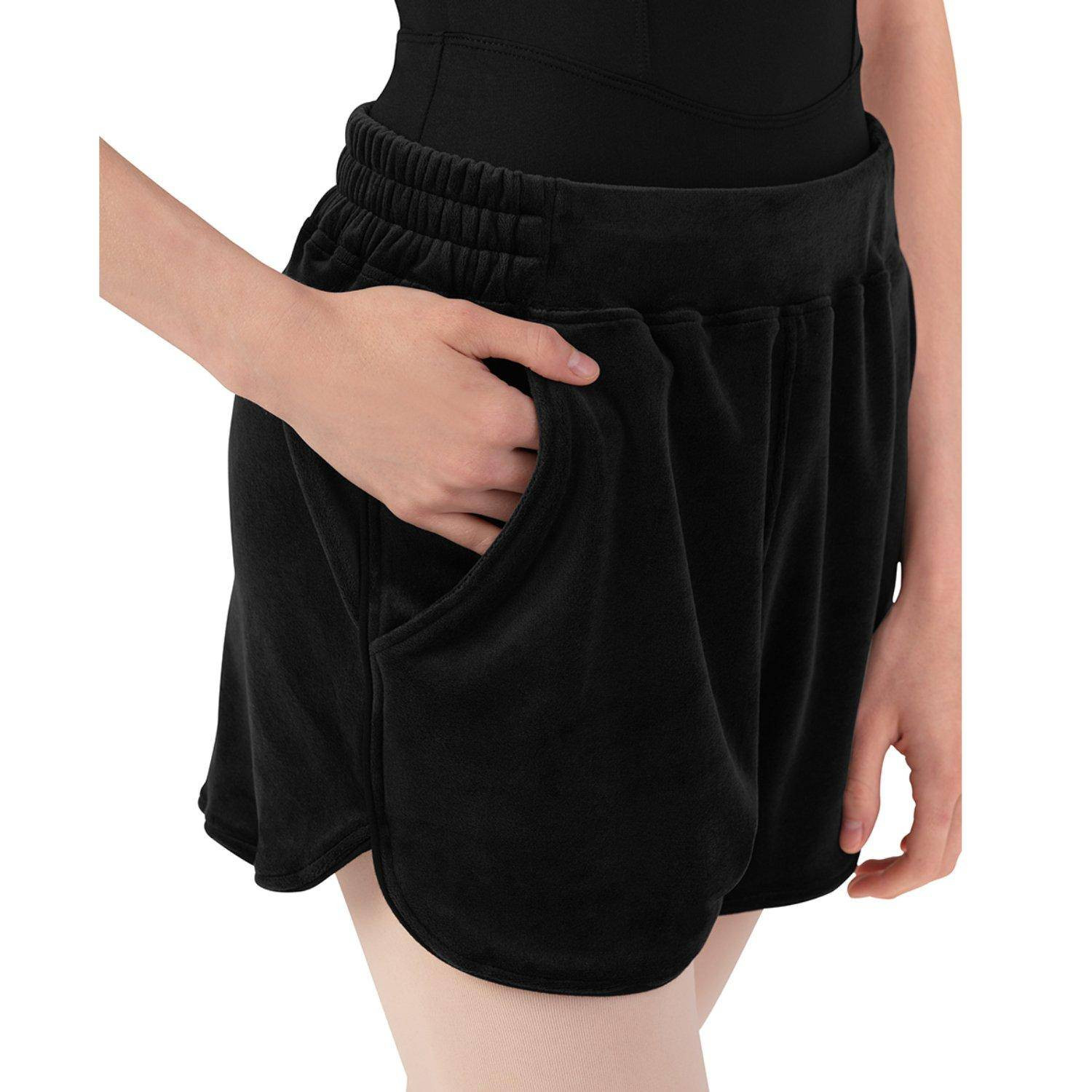 Shorts Warmup samtiger Plüsch R90007 Bloch Velvet Touch | Ballett Shop