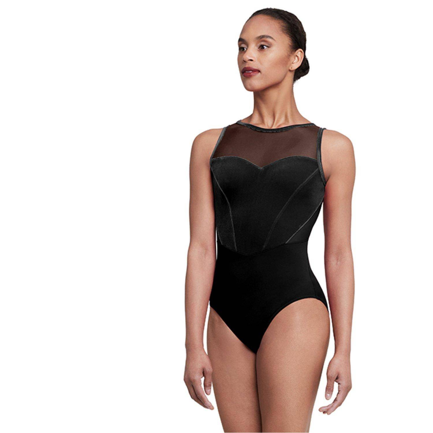 Trikot Damen Samtstoff hochgeschlossen offener Rücken L5685 Bloch Holiday 
