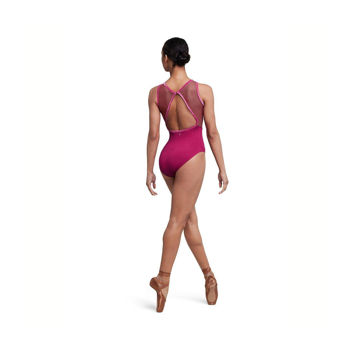Trikot Damen Samtstoff hochgeschlossen offener Rücken L5685 Bloch Holiday 